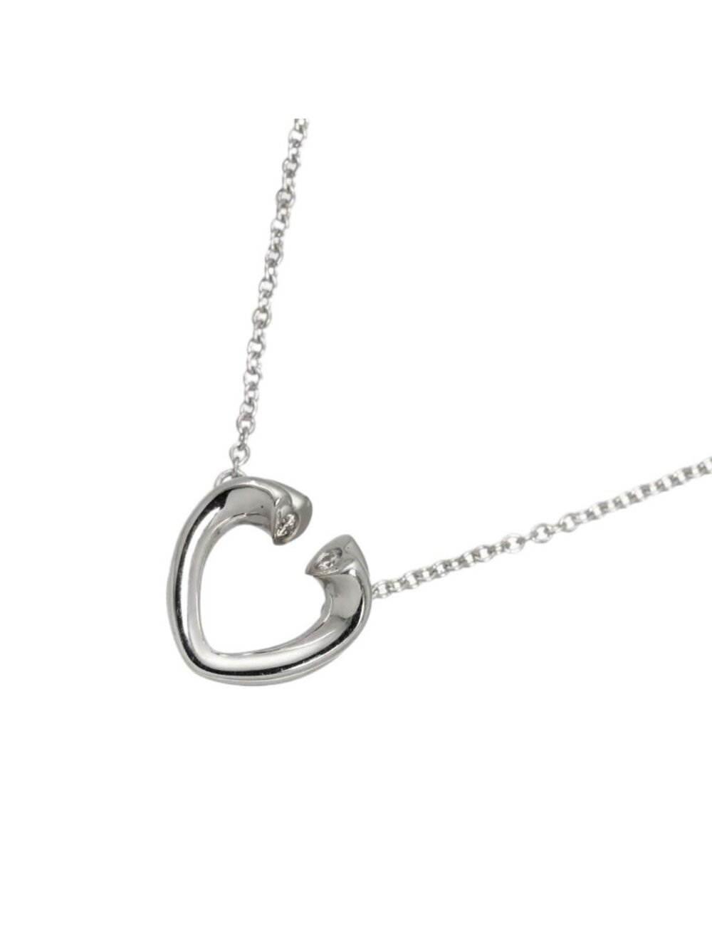 Tiffany & Co Tenderness Heart Diamond Necklace 40 18k White Gold